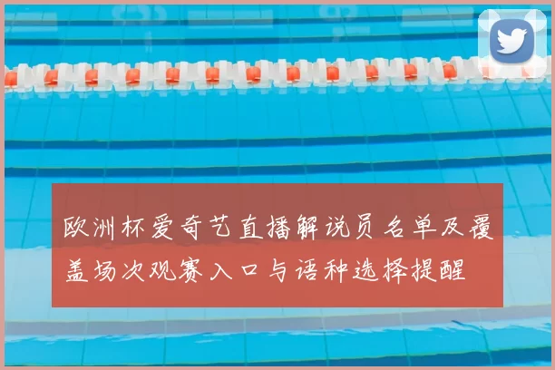 欧洲杯爱奇艺直播解说员名单及覆盖场次观赛入口与语种选择提醒